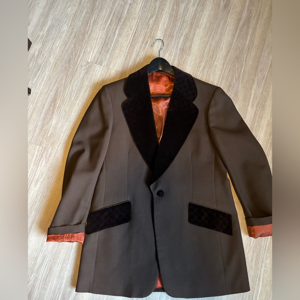 Vintage Brown and Black Blazer